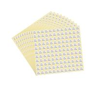 sourcing map Autocollants Ronds Adhésifs de Contrôle Qualité 13 X 13 mm pour Inventaire, Entrepôt, Lot de 10, Blanc, Approuvés QC