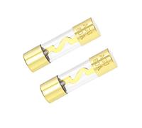 sourcing map Automobile Fusibles Cartouche 80A DC12V 10x38mm Soufflage Voiture Rapide Amplificateurlifier Verre doré 2Pcs