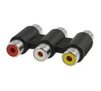 sourcing map AV 3 RCA à RCA Femelle Audio Vidéo Coupleur Adaptateur Connecteur