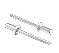 sourcing map Aveugle Rivets 304 Inoxidable Acier Tirer Rivets Base Décoration Rivets 4mm Diamètre 11mm Poignée Longueur Argenté 25Pcs