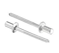 sourcing map Aveugle Rivets 304 Inoxidable Acier Tirer Rivets Base Décoration Rivets 4mm Diamètre 9mm Poignée Longueur Argenté 25Pcs