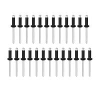 sourcing map Aveugle Rivets, 4.8mm x 14.4mm Nylon Rivet Attache pour PC Panneau Pare-Chocs Garniture Panneau Support, Noir 25 Pcs