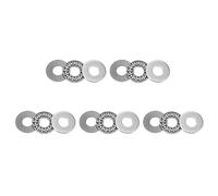sourcing map AXK1024 Roulement de Butée à Aiguille avec Rondelles 10mm Alésage 24mm OD 2mm Largeur 5Pcs