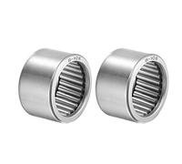 sourcing map B108 Roulements à Aiguilles 5/8" Alésage 13/16" OD 1/2" Profondeur Chrome Acier Extrémité Ouverte Roulement à Cuvette étiré à Complément Complet 2Pcs