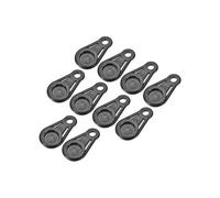 sourcing map- Bâche Attrapeurs Tende Plastique Boutons-pression, 12mm Noir Coffret de 16