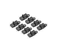 sourcing map- Bâche Clips, Plastique Boutons-pression Serrure, 13mm Noir Coffret de 8