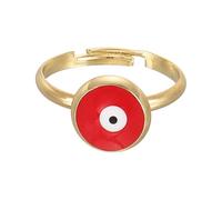 sourcing map Bague contre le mauvais œil pour femme avec boîte décorative noire pour protection de la foi turque, bricolage, cadeaux, Métal, Zircone créé