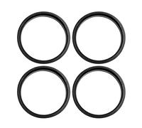 sourcing map Bague De Centrage pour Auto 73.1mm 66.6mm Noir 4Pcs Plastique