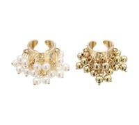 sourcing map Bague occidentale pour femme réglable avec perles et pampilles - Style vintage - Empilable, Acier allié, Aucune pierre précieuse