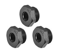 sourcing map Bagues réduction filetée M20 Connecteur Nylon mâle à femelle M12 3Pcs