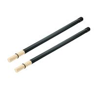 sourcing map Bambou Tambour Bâton Brosses Baguettes Tambour Brosse pour Jazz Acoustique Performances Musique Amant Percussion 1 Paire Noir