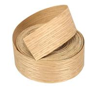sourcing map Bande de bord en bois de 3,8 cm x 7,6 m, bande de bordure pré-collée à repasser, ruban de réparation de grain de bois contreplaqué pour réparation d'armoires, restauration de meubles