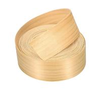 sourcing map Bande de bord en bois de 3,8 cm x 7,6 m, bande de bordure pré-collée, ruban de réparation de grain de bois contreplaqué pour réparation d'armoires, restauration de meubles, bricolage, pin