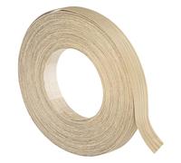sourcing map Bande de bord en placage de bois de 2,5 cm x 15 m, bandes de bordure flexibles pré-collées en chêne blanc, à repasser avec ruban adhésif en bois thermofusible pour réparation d'armoires