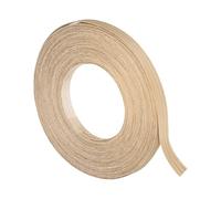 sourcing map Bande de bordure en bois de 13 mm x 15 m (l x L), pré-collée, flexible, en chêne blanc, à repasser avec ruban adhésif thermofusible pour réparation d'armoires et restauration de meubles
