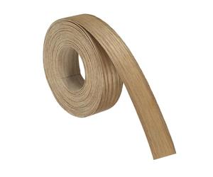 sourcing map Bande de bordure en bois de frêne flexible pré-collée de 2,5 cm x 7,9 m, à repasser avec ruban adhésif en bois de fonte à chaud pour réparation d'armoires et restauration de meubles