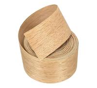 sourcing map Bande de bordure en bois pré-collée à repasser pour réparation d'armoires, restauration de meubles, bricolage, chêne rouge de 5,1 cm x 7,6 m