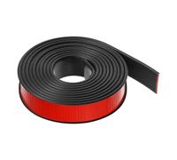 sourcing map Bande de Chant en Forme de U 1-3/32" x 9.8Ft (28mm x 3000mm) en TPE Auto-Adhésif, Bordure de Placage Flexible pour La Réparation de Meubles, Armoires et Tables, Couleur Noire