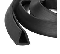 Sourcing Map Bande de protection en caoutchouc de 2 m de long, type plat pour bord de 7,5 à 8 mm, noir