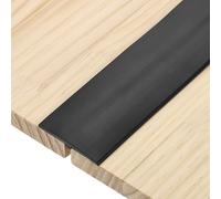 sourcing map Bande de transition en T - 2 m x 5 cm (L x l) - Bande de séparation de sol en PVC auto-adhésive en vinyle pour joindre les espaces entre le sol et les portes, noir