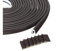 sourcing map Bande d'étanchéité de porte en forme de V avec 8 joints | Bandes d'étanchéité auto-adhésives en mousse PU pour isolation de porte