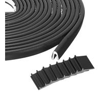 sourcing map Bande d'étanchéité de porte en forme de V avec 8 joints | Bandes d'étanchéité auto-adhésives en mousse PU pour isolation de porte