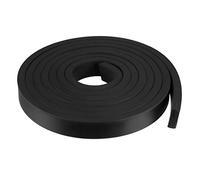 sourcing map Bande d'étanchéité rectangulaire solide en caoutchouc - 25 mm de large et 10 mm d'épaisseur - 3 mètres de long - Noir