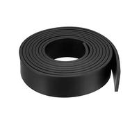 sourcing map Bande d'étanchéité rectangulaire solide en caoutchouc - 40 mm de large et 5 mm d'épaisseur - 3 m de long - Noir