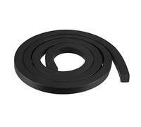 sourcing map Bande Étanchéité Solide Rectangle Caoutchouc 10mm Large 10mm Épais 1 Mètre Long Noir