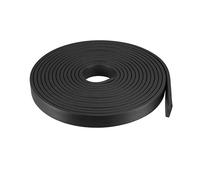 sourcing map Bande Étanchéité Solide Rectangle Caoutchouc 20mm Large 5mm Épais 5 Mètres Long Noir