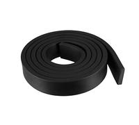 sourcing map Bande Étanchéité Solide Rectangle Caoutchouc 35mm Large 10mm Épais 2 Mètres Long Noir