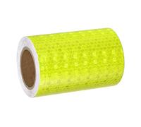 sourcing map Bande réfléchissante autocollante de 10,2 cm x 4,9 m pour remorque, étanche, avertissement de sécurité, haute visibilité, réflecteurs de nuit pour vélos, voitures, jaune fluo