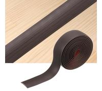 sourcing map Bandes de transition de sol, 3 m x 5 cm (L x l) en vinyle, bande de séparation plate pour joindre les espaces de sol, grain de bois de noyer