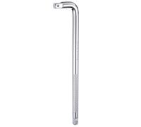 sourcing map Barre de disjoncteur de douille de 0,95 cm, 25,4 cm de long, alliage d'acier 40CR en forme de L ouille pour réparation d'équipements mécaniques de voiture, argent