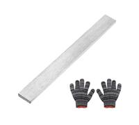 sourcing map Barre plate en acier inoxydable 304, 33/162,6 cm d'épaisseur, 63,5 cm de large, 20,3 cm de long, barre en acier inoxydable avec gants, finition brossée, feuilles pour l'industrie et les