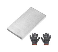 sourcing map Barre plate en acier inoxydable 304, 38,1/162,6 cm d'épaisseur, 3,8 cm de large, 10,2 cm de long, barre en acier inoxydable avec gants, finition brossée, feuilles pour l'industrie et les