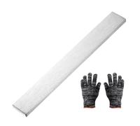 sourcing map Barre plate en acier inoxydable 316, 6 mm de long x 25 mm de large x 200 mm de long, barre en acier avec gants, finition brossée pour l'industrie et les loisirs créatifs