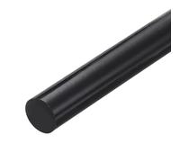 sourcing map Barre ronde solide en plastique ABS - 30 mm x 200 mm - Noir - Pour modélisme, modélisme architectural, bricolage - Table à sable - 1 pièce