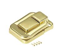 sourcing map Basculer Loquet 36mm Jaune Décoratif loquet Bijoux Bois Boîte Capture 6pc