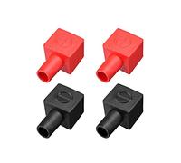 sourcing map Batterie Borne Isolant Caoutchouc Protecteur Couvertures Carré pour 7mm Borne 14mm Câble Rouge Noir 2 Paires