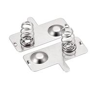 sourcing map Batterie Ressort Plaque AA Batterie Contact Nickel 28mmx12mm pour Bricoleur 20 Pcs