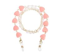 sourcing map Beads Eyeglass Chain, Pearl Glasses Strap Eyewear Retainer Chain Around Neck Sunglass Holder for Girls Women