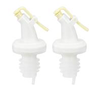 sourcing map Bec Verseur pour Huile d'Olive, 2 Pcs Bec Verseur pour Bouteille d'Huile et de Vinaigre, Bec Verseur Anti-Fuites pour Bouteilles d'Huile d'Olive, de Vinaigre et de vins (Jaune)