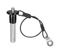 sourcing map Bille Serrure Épingles, 304 Inoxydable Acier Poignée Poussoir-Bouton Verrouillage Rapide Libération Pin avec 24cm Câble (8mm-25mm)