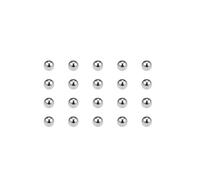 sourcing map Billes Acier Chrome Solide pour Roue Vélo Moyeu VTT Roulement à Billes Précision Billes 3.2mm G10 pour Porte-clés Roue 50pcs
