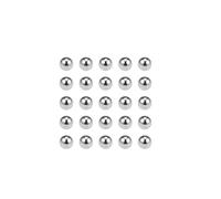 sourcing map Billes Acier Chrome Solide pour Roue Vélo Moyeu VTT Roulement à Billes Précision Billes 6.5mm G10 pour Porte-clés Roue 25pcs