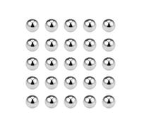 sourcing map Billes De Roulement En Acier Chromé 5mm G10 Précision 25Pcs | Dureté 60-63 HRC, Convient Pour Roulements, Soupapes, Mécanismes De Verrouillage, Fixations Et Accouplements Rapides