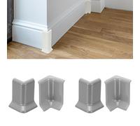 sourcing map Blocs d'angle autocollants pour plinthe, 5,6 cm, 2 connecteurs intérieurs + 2 coins extérieurs pour bord de meubles de sol (gris)