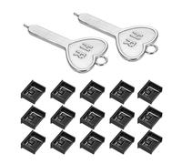 sourcing map Bloqueur de 15 ports USB avec clé codée, noir