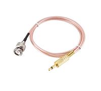 sourcing map BNC Mâle à 3.5mm 1/8pouce Mono TS Mâle Coaxial Puissance Audio Câble 1.22M/4Pied